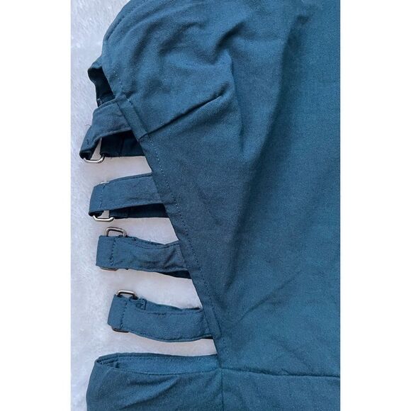 Tobi Caged Side Cutout Halter Bodycon Midi Dress, Size Medium - Picture 7 of 15